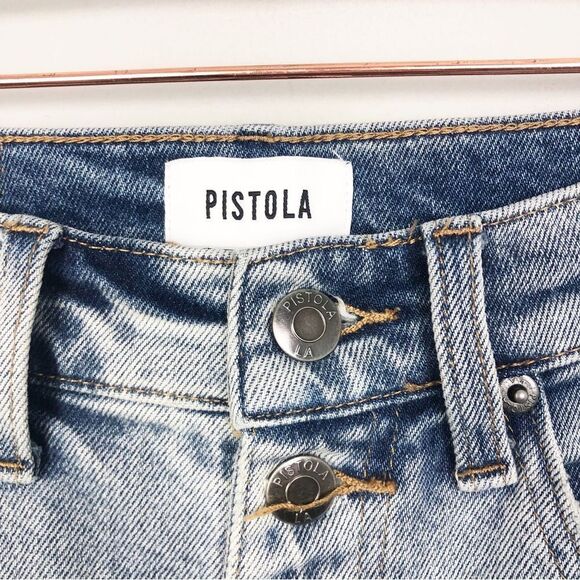 PISTOLA | Light Wash Blue Denim Skinny Jeans Exposed Button Fly Women’s Size 28 - Picture 9 of 12